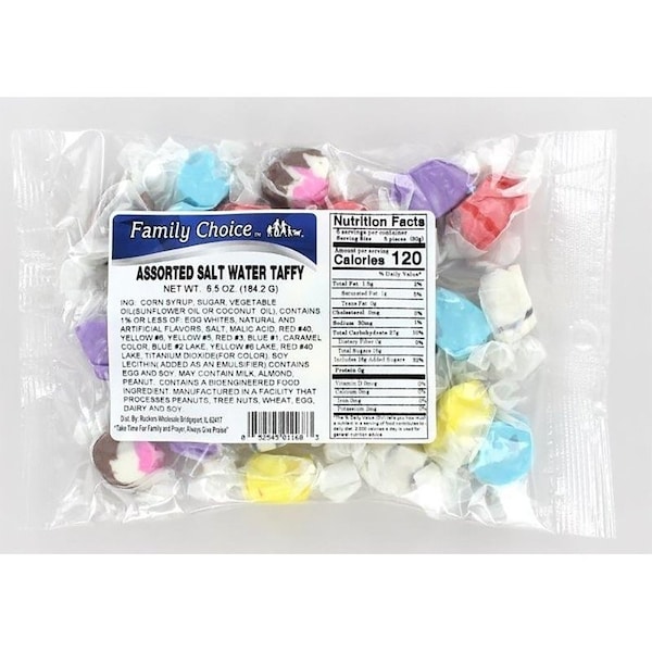 Family Choice Taffy Candy, Assorted Fruits Flavor, 65 oz - 1168