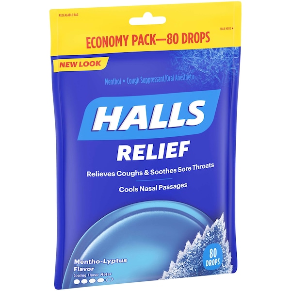 Halls Halls Regular Menthol Lyptus Cough Drops 80 Count, PK12 - 63786
