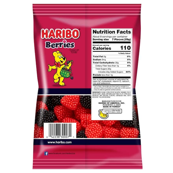 Haribo Haribo Confectionery Berries 8 oz. Bag, PK10 - 30006