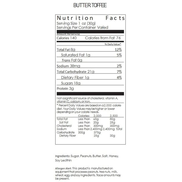 The Carolina Nut Co Carolina Nut Co. Butter Toffee Peanuts 12 oz Can - 11047