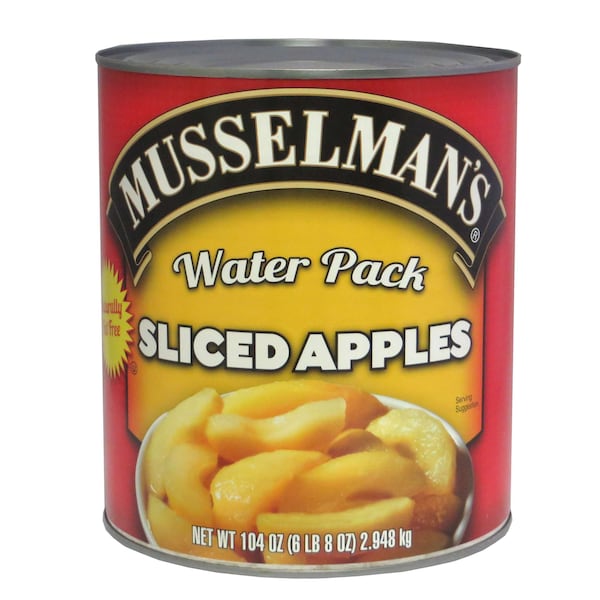 Musselmans Musselman's Water Pack Sliced Apples 104 oz., PK6 - FFSLR0600MUS01