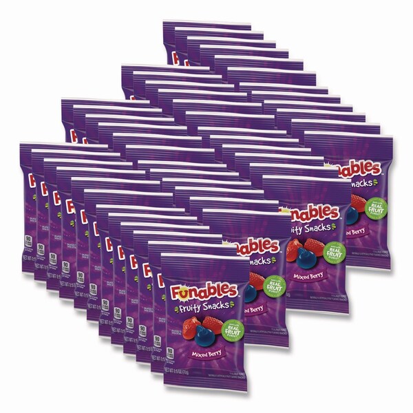 Ferrara Funables Fruity Snacks, Mixed Berry, 2.5 oz Bag, 48PK - FER05475
