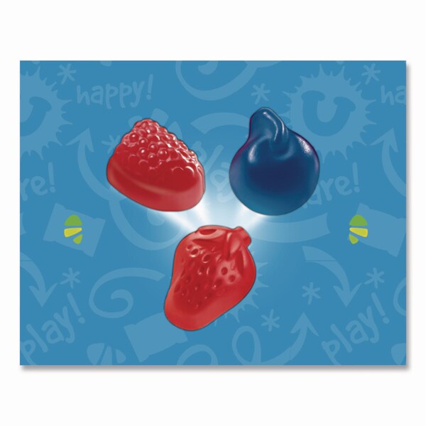 Ferrara Funables Fruity Snacks, Mixed Berry, 2.5 oz Bag, 48PK - FER05475