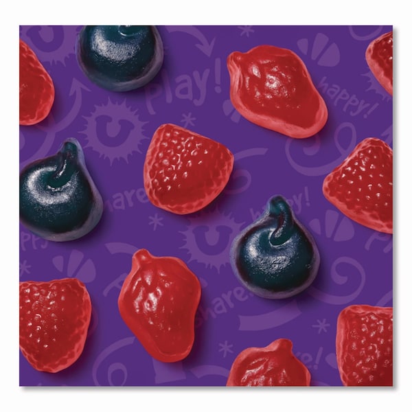 Ferrara Funables Fruity Snacks, Mixed Berry, 2.5 oz Bag, 48PK - FER05475
