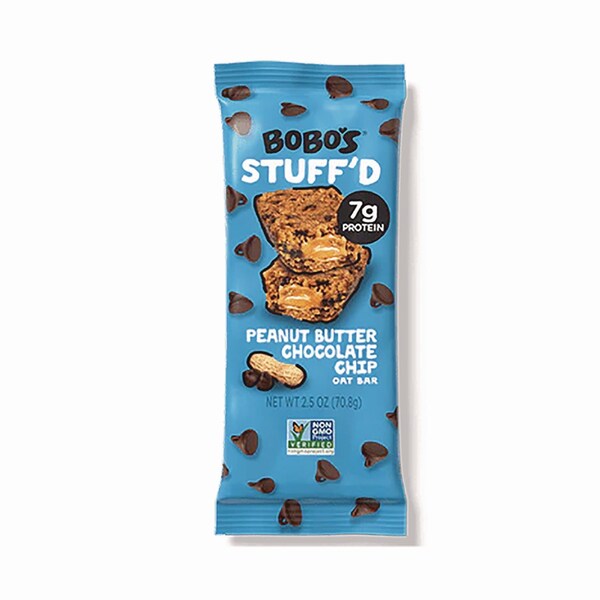 Bobos Stuff'D Peanut Butter and Chocolate Chip Oat Bar, 2.5 oz Bar, 12PK - BBO00104