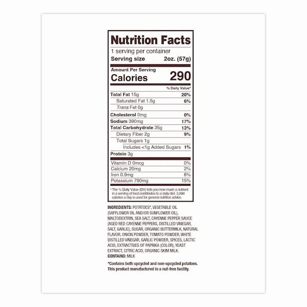 Uglies Kettle Potato Chips, Buffalo Ranch, 2 oz Bags, 24PK - DFN26181