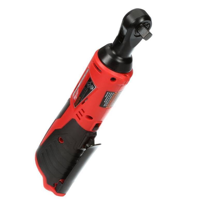 Llave de trinquete inalámbrica de 3/8 pulgadas Milwaukee M12 de 12V de iones de litio con batería M12 de 2.0Ah - 2457-20-48-11-2420