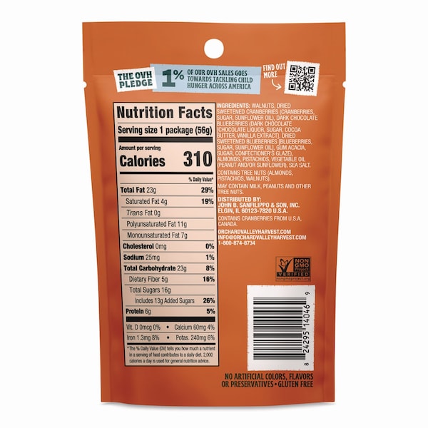 Orchard Valley Harvest Omega-3 Mix, 2 oz Bag, 14PK - JOHV13696