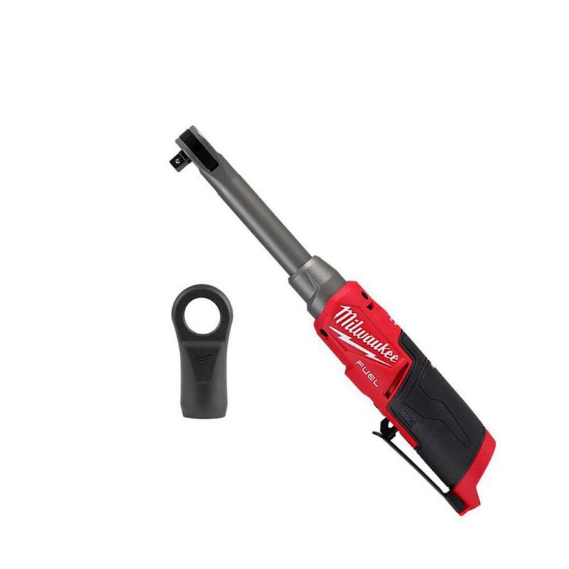 Llave de trinquete inalámbrica sin escobillas de iones de litio de 12V Milwaukee M12 FUEL de 3/8 pulgadas de alcance extendido de alta velocidad con cubierta de goma protectora - 2569-20-49-16-2569