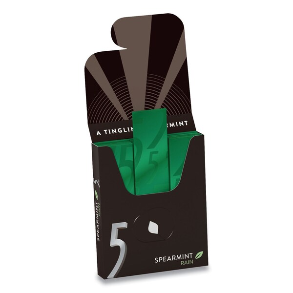 Wrigleys Five Gum, Spearmint Rain, 15 Sticks, 10PK - WMW51404