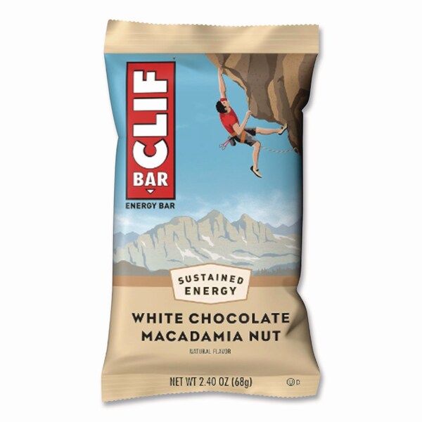Clif Bar Energy Bar, White Chocolate Macadamia Nut, 2.4 oz Bar, 12PK - CCC161009