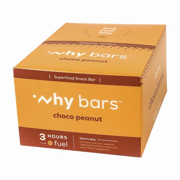 Why Bars Superfood Snack Bar, Choco Peanut, 2.04 oz Bar, 12PK - WHY16204
