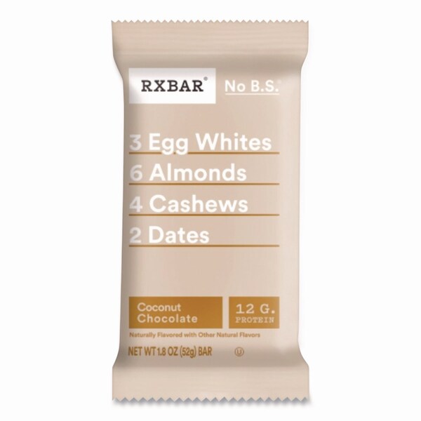 Rxbar Adult Bars, Coconut Chocolate, 1.83 oz Bar, 12PK - CGO00428