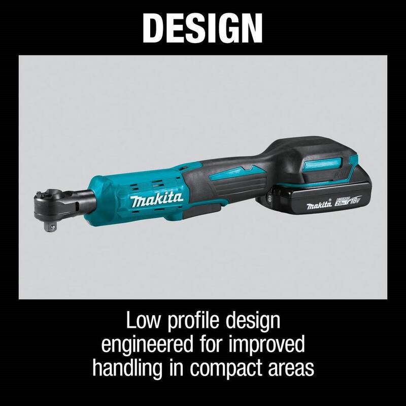 Kit de trinquete cuadrado inalámbrico de unidad cuadrada Makita 3/8 in./1/4 in. 18V LXT de iones de litio - XRW01SR1