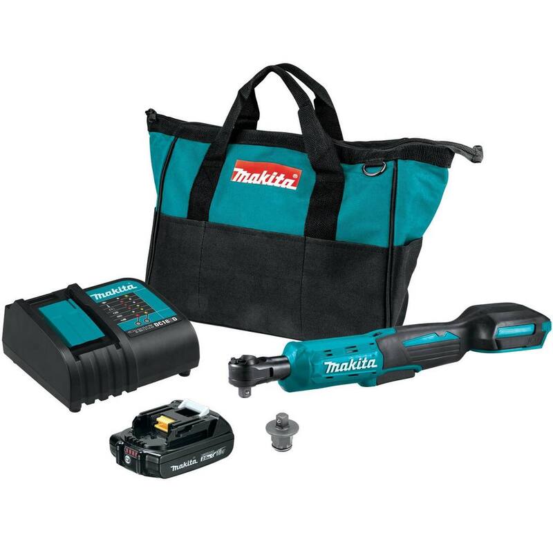 Kit de trinquete cuadrado inalámbrico de unidad cuadrada Makita 3/8 in./1/4 in. 18V LXT de iones de litio - XRW01SR1