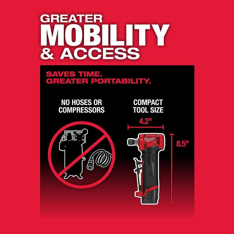 Milwaukee M12 FUEL 12V Lithium-Ion Brushless High Speed 3/8 inalámbrica Ratchet w / M12 FUEL 3 in. Cutoff Saw & 1/4 in. Die Grinder - 2567-20-2522-20-2485-20
