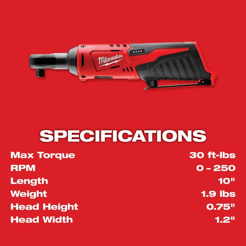 Milwaukee M12 12V Llave de trinquete inalámbrica de 3/8 in de iones de litio (solo herramienta) con Kit inicial M12 2.0 Ah - 2457-20-48-59-2420