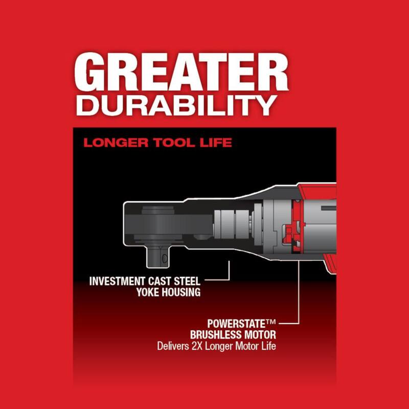 Milwaukee M12 FUEL 12V Lithium-Ion Brushless 3/8 in. Llave de trinquete inalámbrica con paquete de batería XC de 4.0 Ah y kit de inicio de cargador - 2557-20-48-59-2440