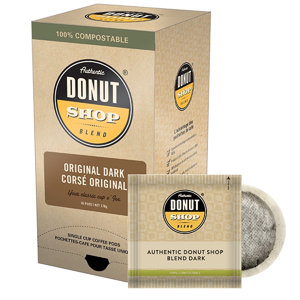 Authentic Donut Shop Blend Donut Shop Dark Roast, Soft Coffee Pods, PK96 PK - RI58010