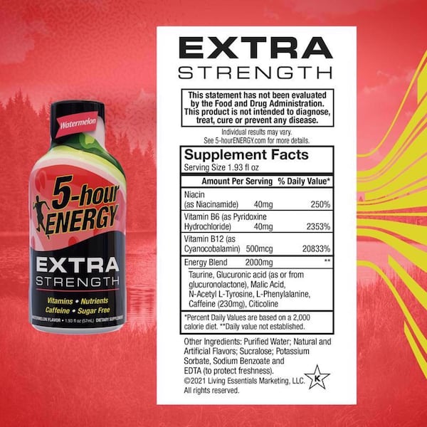 5 Hour Energy 5-hour Energy Watermelon Sugar Free Watermelon Energy Shot 1.93 oz - 775121