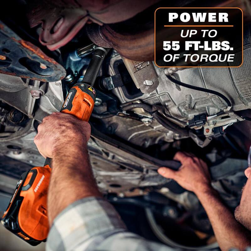 Llave de trinquete extendida inalámbrica sin escobillas de 18V de RIDGID 3/8 pulg. (Herramienta solamente) con protector - R866021B-AC13B03N