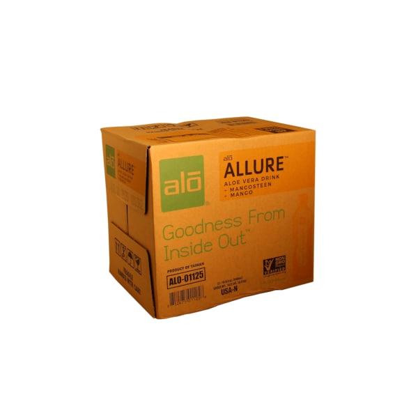 Alo Drink Allure Aloe Mangosteen & Mango 16.9 fl. oz., PK12 - ALO-01125