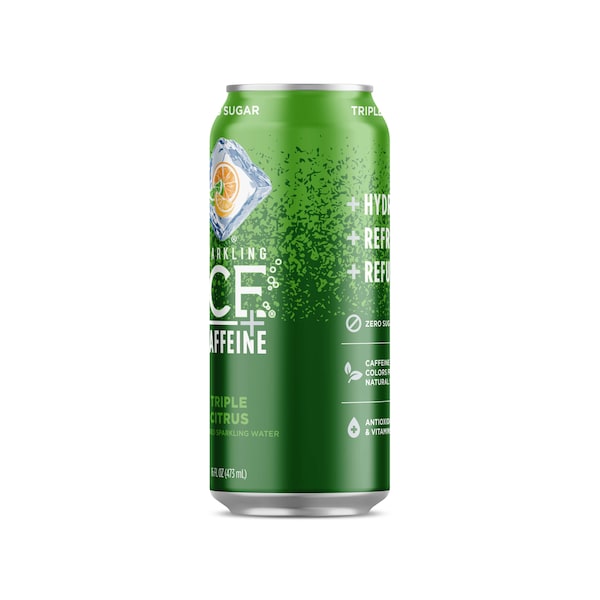 Sparkling Ice Sparkling Ice +Caffeine Triple Citrus Sparkling Water 16 oz., PK12 - FG00214