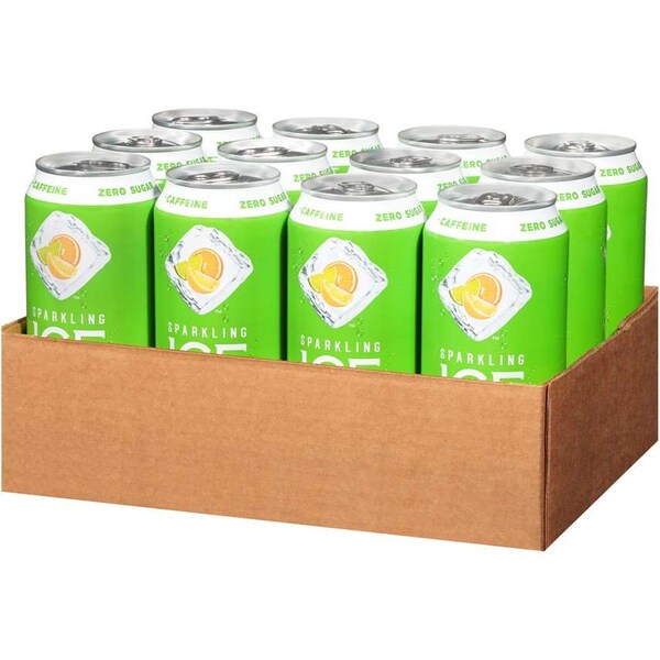 Sparkling Ice Sparkling Ice +Caffeine Triple Citrus Sparkling Water 16 oz., PK12 - FG00214