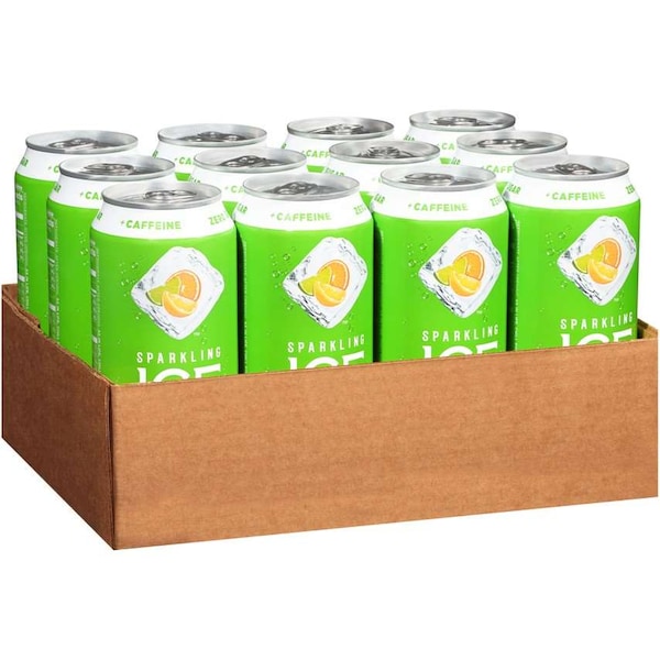 Sparkling Ice Sparkling Ice +Caffeine Triple Citrus Sparkling Water 16 oz., PK12 - FG00214