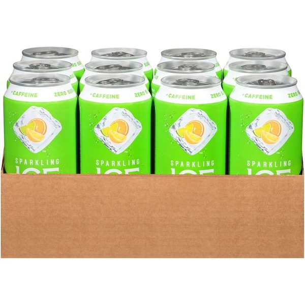 Sparkling Ice Sparkling Ice +Caffeine Triple Citrus Sparkling Water 16 oz., PK12 - FG00214