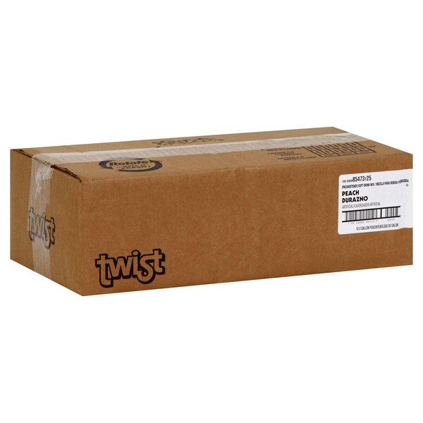 Kraft Kraft Twist Peach Soft Drink Mix 8.6 oz. Bag, PK12 - 10043000854737