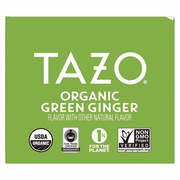 Tazo Tea Bags, Organic Green Ginger, 96PK - 10794522003560