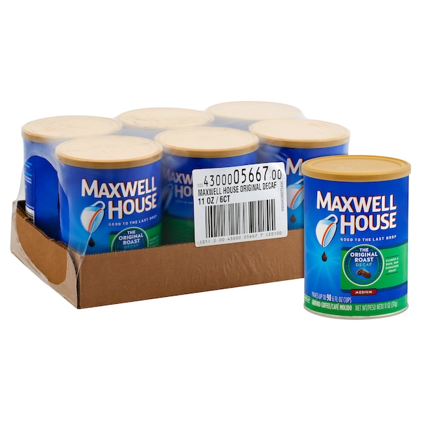 Maxwell House Maxwell House Decaffeinated Original Medium Ground Coffee 11 oz., PK6 - 00043000056677