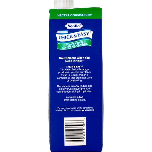 Hormel Healthlabs IDDSI Level 2 Nectar Consistency Thickened Dairy Beverage 32 oz., PK8 - 73625