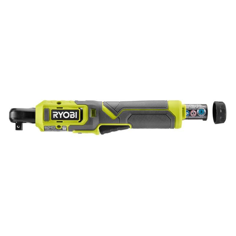 Juego de trinquete RYOBI USB de litio de 3/8 pulg. con batería de 2.0 Ah, cable de carga y batería de litio USB de 3.0 Ah - FVRC51K-FVB03