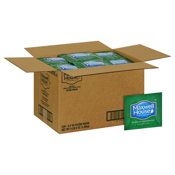 Maxwell House Maxwell House Filter Pack Decaffeinated Ground Coffee .7 oz., PK100 - 10043000395681