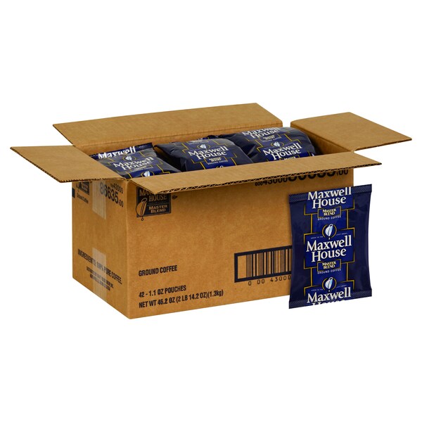 Maxwell House Maxwell House Coffee Master Blend Ground Coffee 1.1 oz., PK42 - 00043000866351