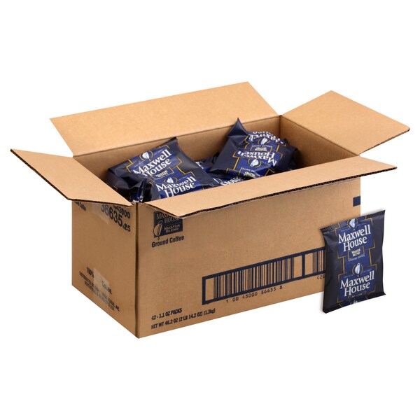 Maxwell House Maxwell House Coffee Master Blend Ground Coffee 1.1 oz., PK42 - 00043000866351
