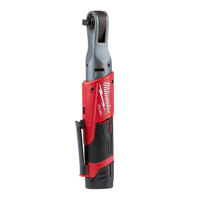 Milwaukee M12 FUEL 12V Lithium-Ion Brushless Cordless 3/8 in. Ratchet Kit Con Batería M12 2.0Ah - 2557-22-48-11-2420