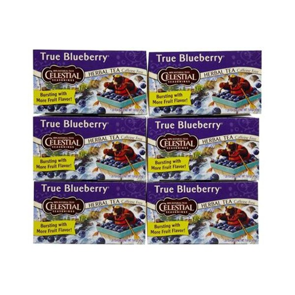 Celestial Seasonings Herbal Tea - Caffeine Free - True Blueberry - 20 Bags - 721241
