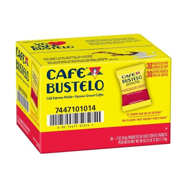 Folgers Espresso Blend Coffee, Cafe Buselo, Dark Brown, 30PK - FOL1014