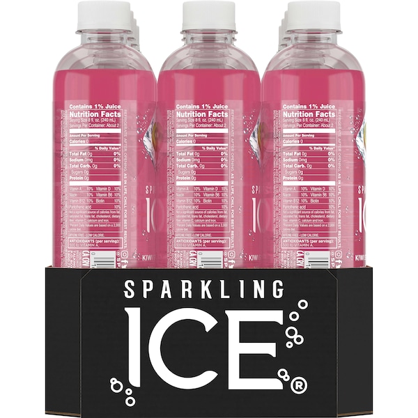 Sparkling Ice Sparkling Ice Kiwi Strawberry Sparkling Water 17 oz. Bottle, PK12 - FG00018