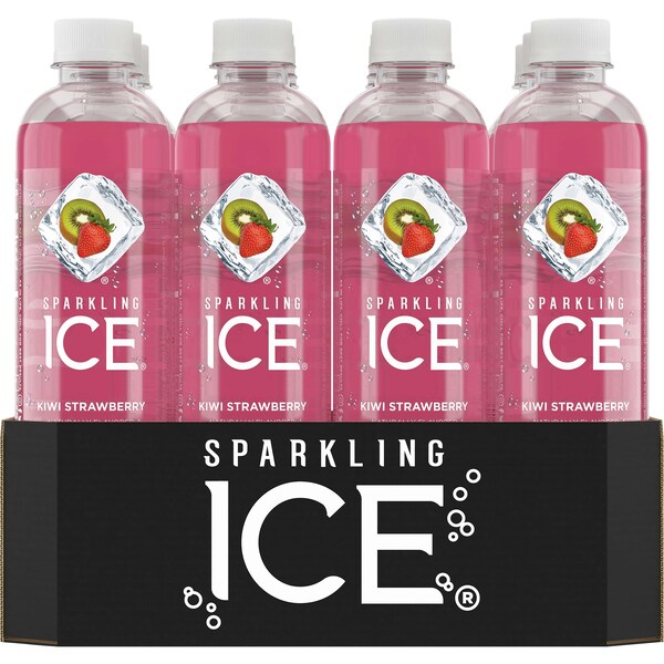 Sparkling Ice Sparkling Ice Kiwi Strawberry Sparkling Water 17 oz. Bottle, PK12 - FG00018