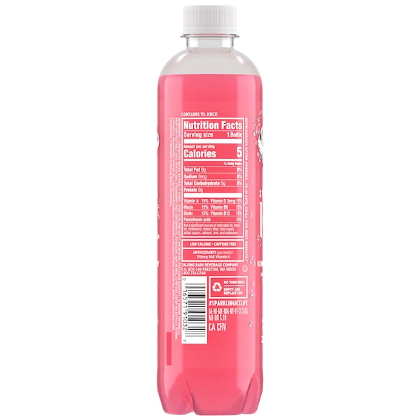 Sparkling Ice Sparkling Ice Kiwi Strawberry Sparkling Water 17 oz. Bottle, PK12 - FG00018