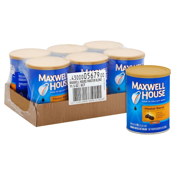Maxwell House Maxwell House Master Blend Ground Coffee 11.5 oz., PK6 - 00043000056790