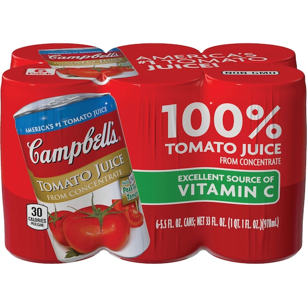 Campbells Campbell's Tomato Juice Kosher 5.5 oz. Cans, PK48 - 000000007
