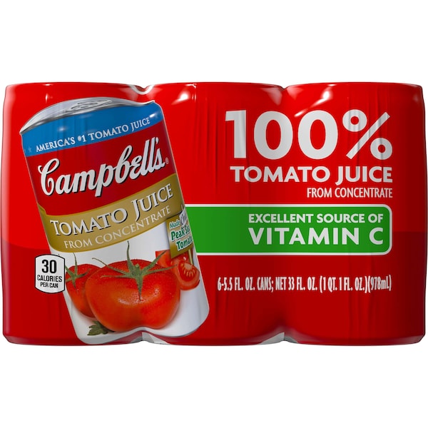 Campbells Campbell's Tomato Juice Kosher 5.5 oz. Cans, PK48 - 000000007