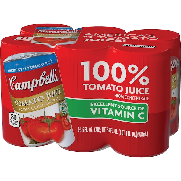 Campbells Campbell's Tomato Juice Kosher 5.5 oz. Cans, PK48 - 000000007