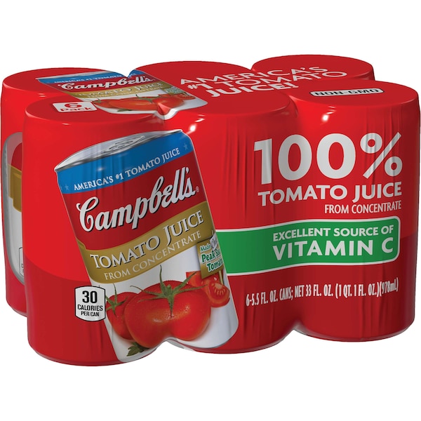 Campbells Campbell's Tomato Juice Kosher 5.5 oz. Cans, PK48 - 000000007