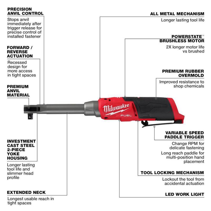 Milwaukee M12 FUEL 12-Volt 3/8 in. Extended Reach High Speed Cordless Ratchet w/M12 Grease Gun & (2) M12 HO 2.5 Ah Battery Packs - 2569-20-2446-20-48-11-2425-48-11-2425

Llave de trinquete inalámbrica de alta velocidad de 12 voltios con alcance extendido de 3/8 pulg. Milwaukee M12 FUEL con pistola de grasa M12 y (2) paquetes de baterías M12 HO de 2.5 Ah - 2569-20-2446-20-48-11-2425-48-11-2425